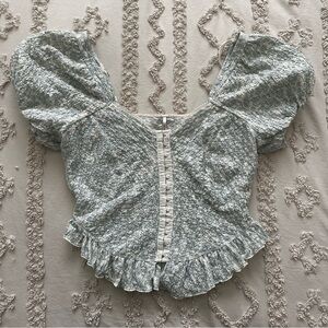Free People Adorable Peplum Blouse